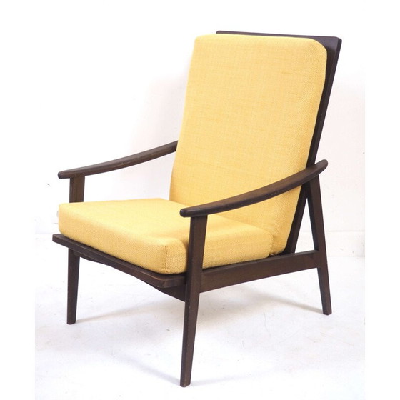 Image 1 of Donkerhouten vintage fauteuil, Scandinavisch