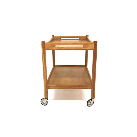 Image 1 of Vintage eikenhouten trolley van Hans J Wegner voor Andreas Tuck, Denemarken 1950