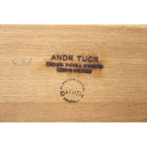 Image 1 of Vintage eikenhouten trolley van Hans J Wegner voor Andreas Tuck, Denemarken 1950