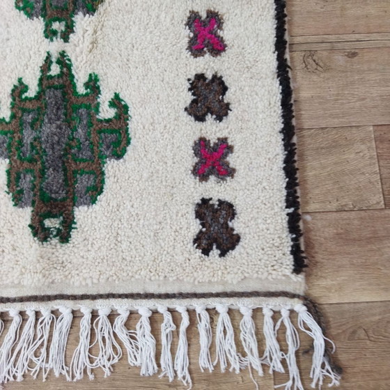 Image 1 of Kleine Handgemaakte Marokkaanse Wollen Tapijt - Small Handmade Moroccan Wool Rug