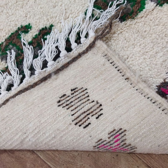 Image 1 of Kleine Handgemaakte Marokkaanse Wollen Tapijt - Small Handmade Moroccan Wool Rug