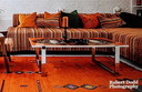 Vintage Oranje tegels salontafel