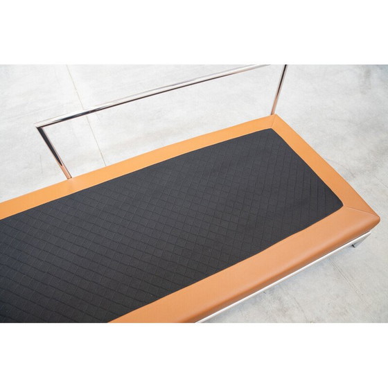 Image 1 of Vintage daybed sofa in chroomstaal en cognac leer van Eileen Gray voor Vereinigte Werkstatten, Duitsland 1990