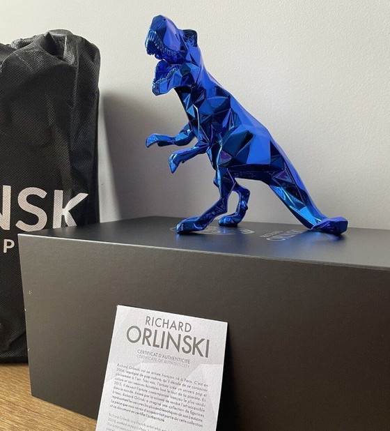 Image 1 of Richard Orlinski T-Rex Spirit Blauw