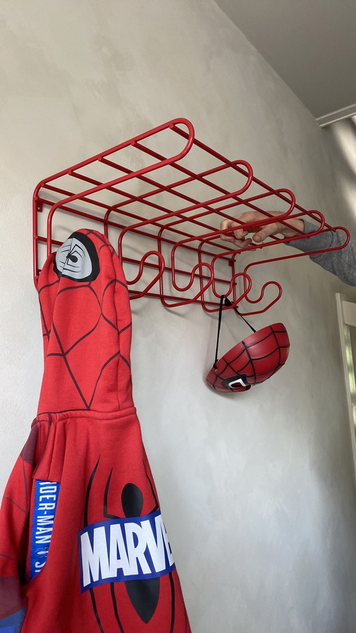 Vintage Ikea Popstring Frän Kapstok 80S Rood