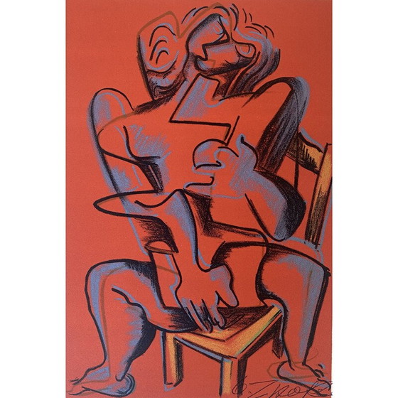 Image 1 of Vintage litho "De werken van Hercules" door Zadkine