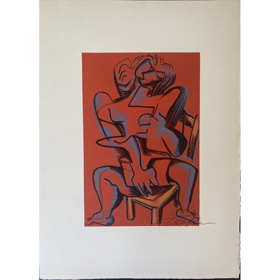 Image 1 of Vintage litho "De werken van Hercules" door Zadkine
