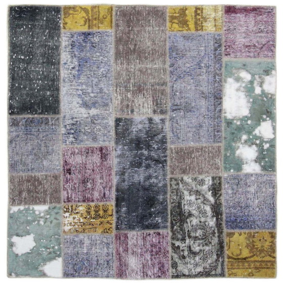 Image 1 of Perzisch tapijt patchwork 145X145 Nr:2531