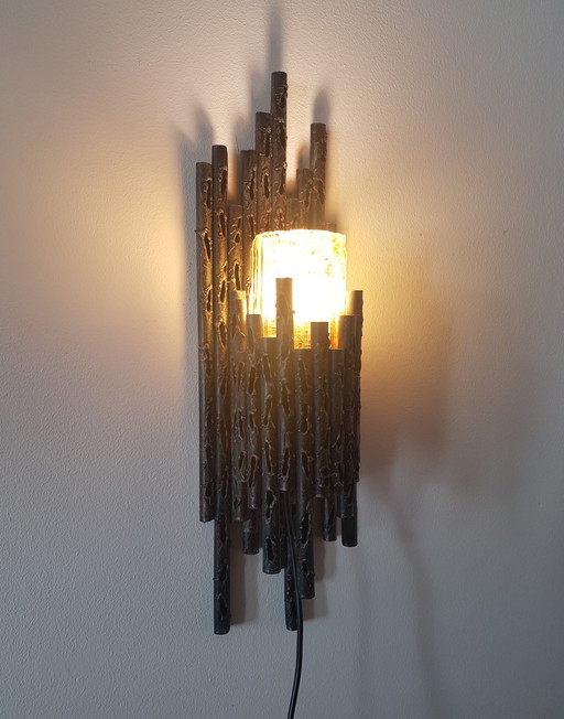 Brutalist wandlamp van Marcello Fantoni