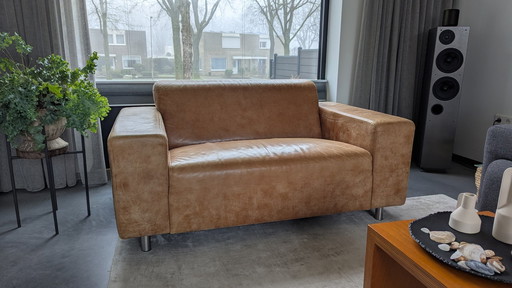 2X Lederen Love Seats