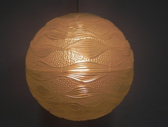 Image 1 of Vintage hanglamp met ronde plastic bol