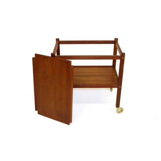 Image 1 of Vintage teakhouten dressoir op wielen, Zweden 1960