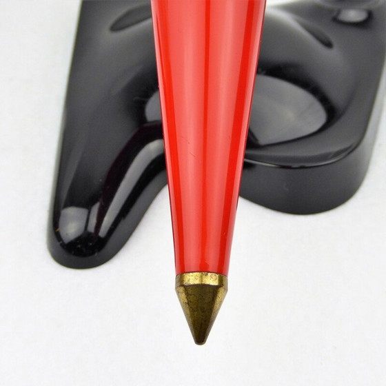 Image 1 of Set van 2 vintage wandlampen in rood en zwart perspex