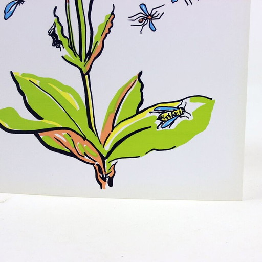 Vintage school muurkunst poster uit het communistische tijdperk, Tsjecho-Slowakije 1960