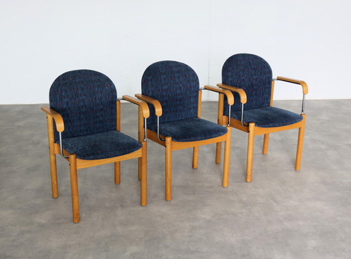 3x vintage Kinnarps stoelen