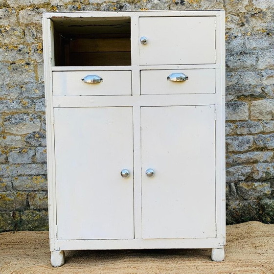 Image 1 of Vintage wit dressoir met 3 deuren