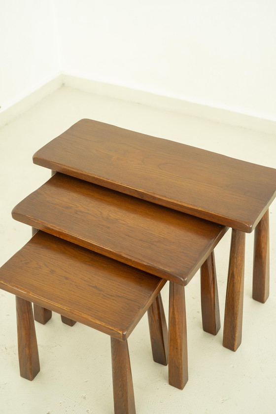 Image 1 of 3x Brutalist bijzettafels