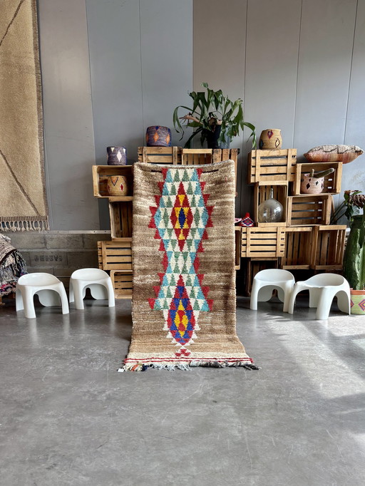 Boho Chic Marokkaans Wollen Vloerkleed