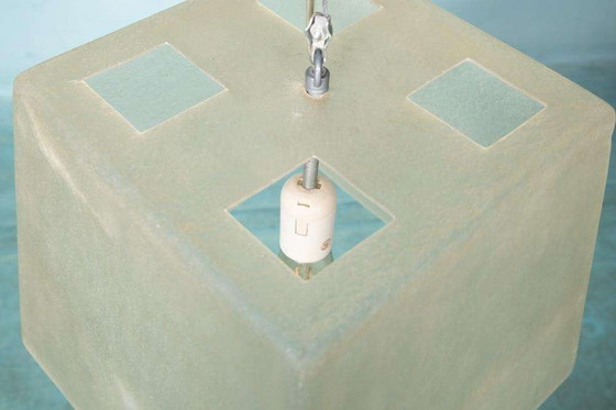 Image 1 of Minimalistisch vintage hanglamp fiberglas, Roche Babois