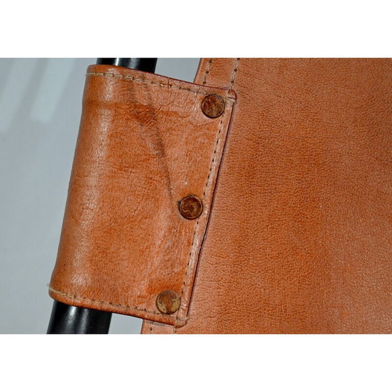 Image 1 of Paar vintage stoelen van metaal en leer, geselecteerd door C. Perriand voor Les Arcs, 1960