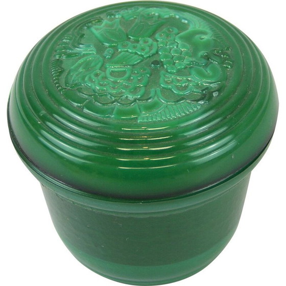 Image 1 of Vintage Art Deco glazen doos door Heinrich Hoffmann voor Schlevogt, 1930