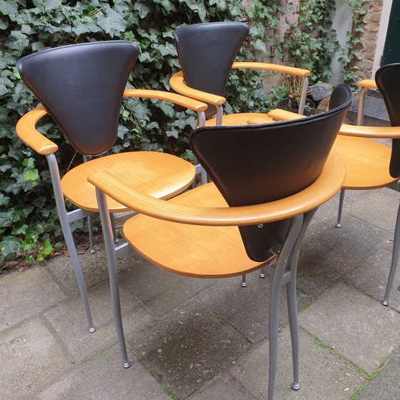 Image 1 of 4x Arrben Italy eetkamerstoelen