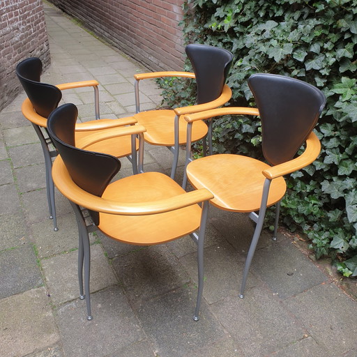 4x Arrben Italy eetkamerstoelen