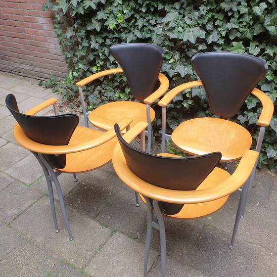 Image 1 of 4x Arrben Italy eetkamerstoelen