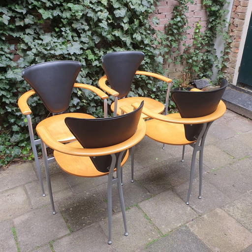 4x Arrben Italy eetkamerstoelen