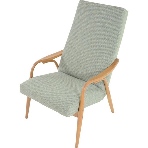 Vintage fauteuil J groen blauw, 1960