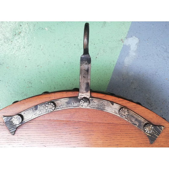 Image 1 of Vintage houten en lederen smeedbalgen