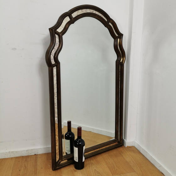 Image 1 of Barok brocante, vintage DeKnudt schouw spiegel Rococo stijl.