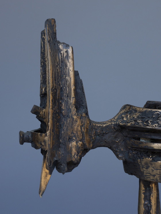 Image 1 of Abstract bronzen sculptuur toegeschreven aan Wim Rijvers, 1980S