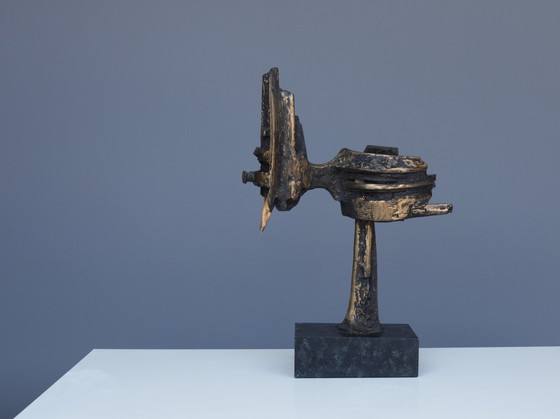 Image 1 of Abstract bronzen sculptuur toegeschreven aan Wim Rijvers, 1980S