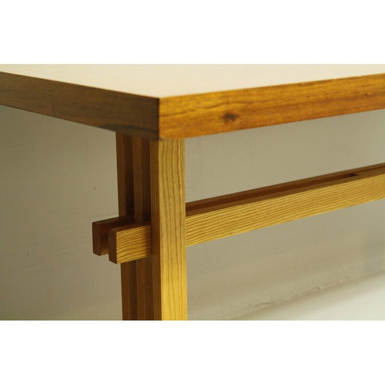 Image 1 of Vintage "Horizon" salontafel in shedua hout en essen, 1970