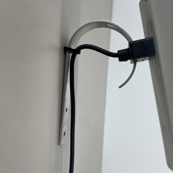 Image 1 of Zilveren metalen verstelbare space age wandspot van Erco Lights, Duitsland 1970S