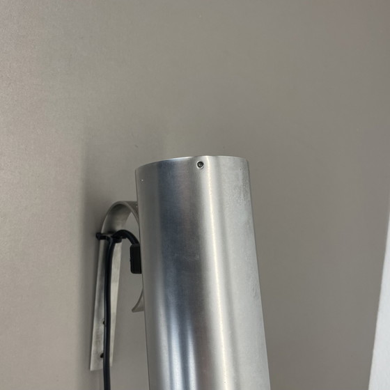 Image 1 of Zilveren metalen verstelbare space age wandspot van Erco Lights, Duitsland 1970S