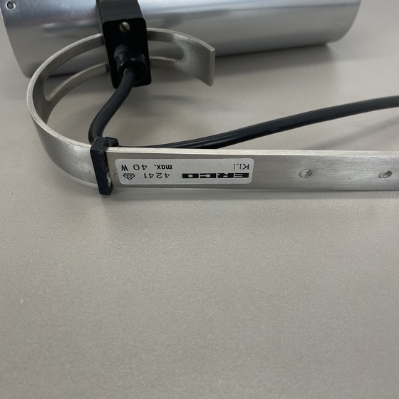 Image 1 of Zilveren metalen verstelbare space age wandspot van Erco Lights, Duitsland 1970S