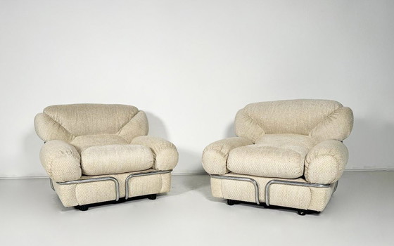 Image 1 of Mid Century Modern Paar Italiaanse Fauteuils, 1960S