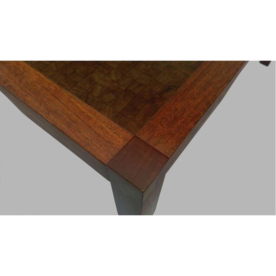 Image 1 of Vintage padauk salontafel met mozaïek van Rolf Middelboe en Gorm Lindum Larsen, 1970