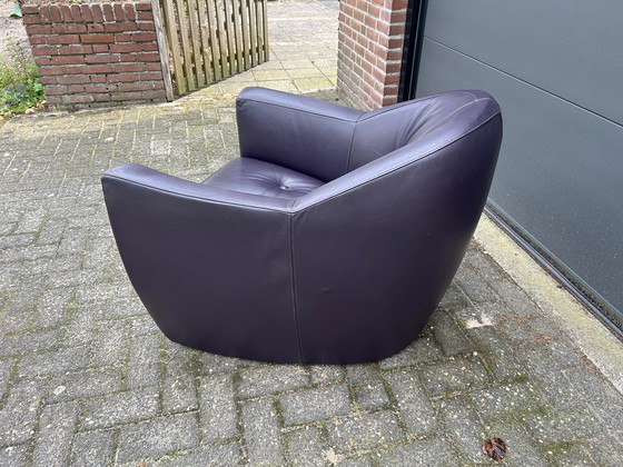 Image 1 of Leolux Carabas Fauteuil Aubergine leer