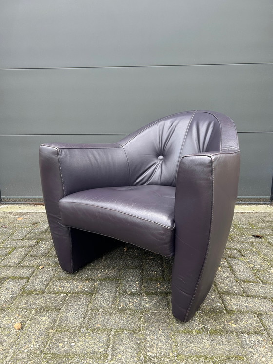 Image 1 of Leolux Carabas Fauteuil Aubergine leer