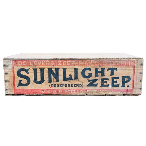 Antieke Sunlight zeepkist 1920's