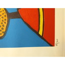 Oude litho "Oiseau Bariole" van Corneille, 2010