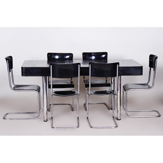 Image 1 of Vintage uitschuifbare eiken tafel, Tsjechië 1930-1939