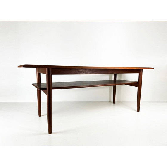 Image 1 of Vintage Deense teakhouten salontafel