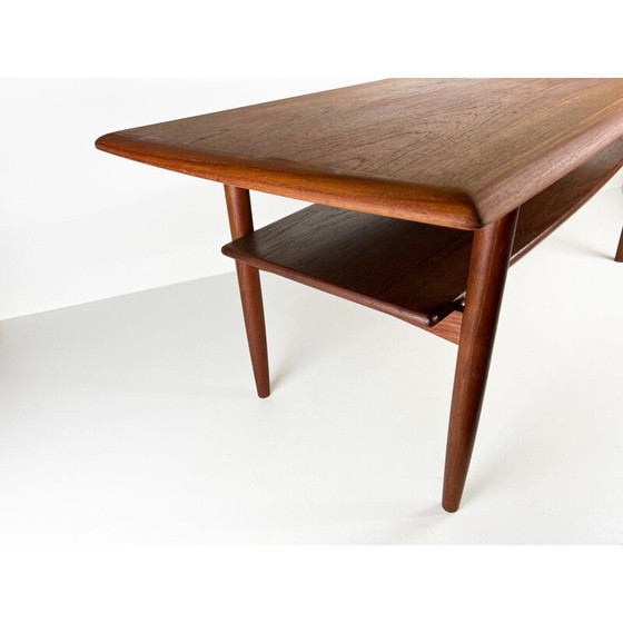 Image 1 of Vintage Deense teakhouten salontafel