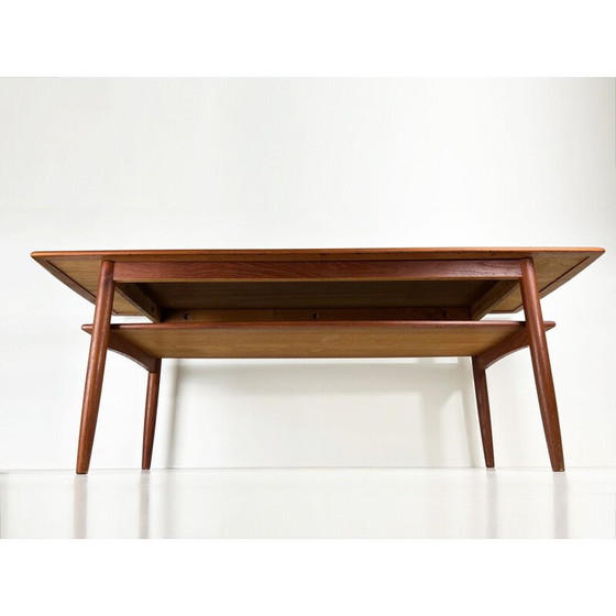 Image 1 of Vintage Deense teakhouten salontafel