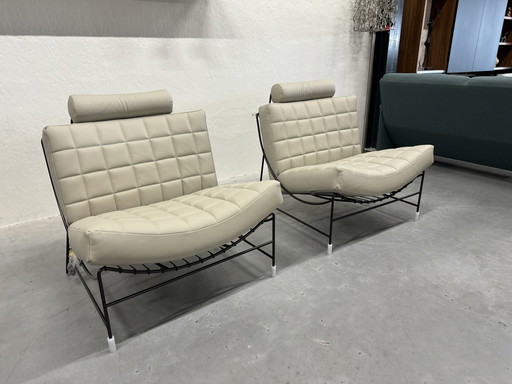 2 Leolux Volare Fauteuils Chuchubi Leer