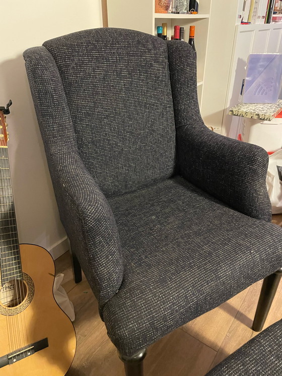 Image 1 of Nieuw Gestoffeerd Fauteuil Met Voetenbankje 